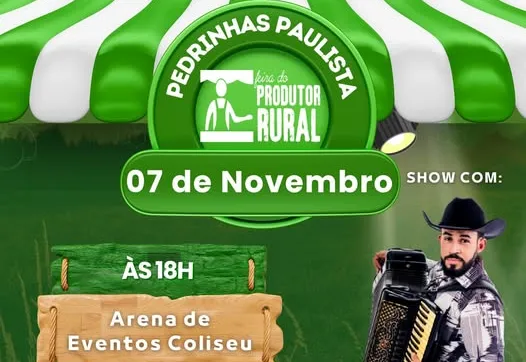 3º FEIRA DO PRODUTOR RURAL DE PEDRINHAS PAULISTA.
